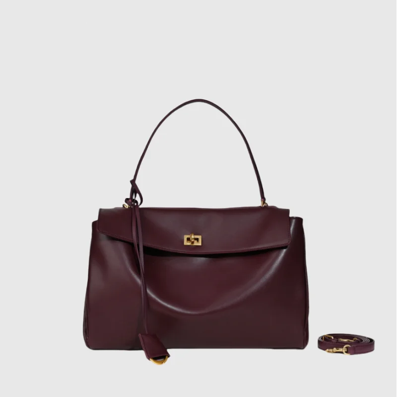 Bolsa Feminina em Couro Legítimo – Estilo Sofisticado com Alta Capacidade e Fecho Elegante