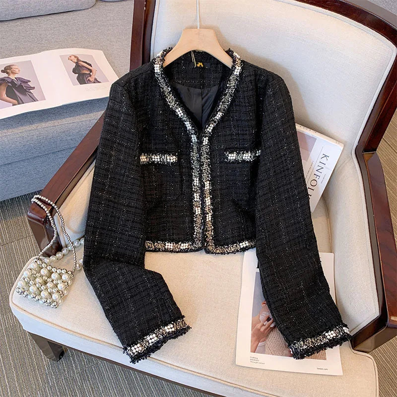 Conjunto Plus Size Noir Chic – Vestido de Alça com Casaco para o Outono