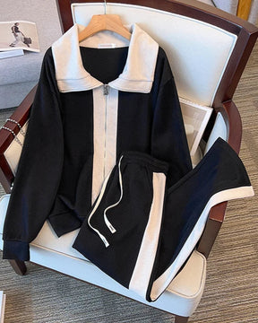 Conjunto Plus Size Delicadeza Urbana – Suéter Fino e Calça Casual para Meia-Estação