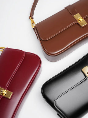 Bolsa Baguete em Couro Legítimo – Elegância Compacta para o Dia a Dia