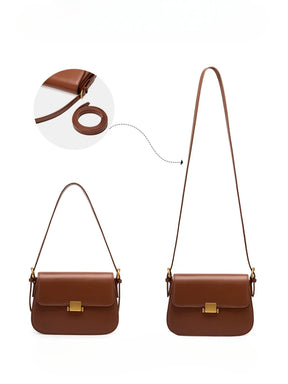 Bolsa Feminina Estruturada em Couro Legítimo – Versátil para Ombro, Mão ou Transversal