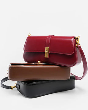 Bolsa Baguete em Couro Legítimo – Elegância Compacta para o Dia a Dia