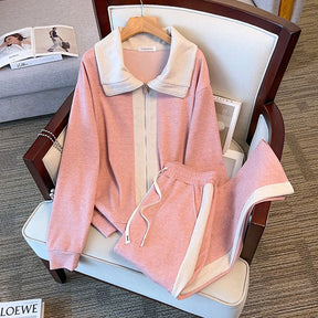 Conjunto Plus Size Delicadeza Urbana – Suéter Fino e Calça Casual para Meia-Estação