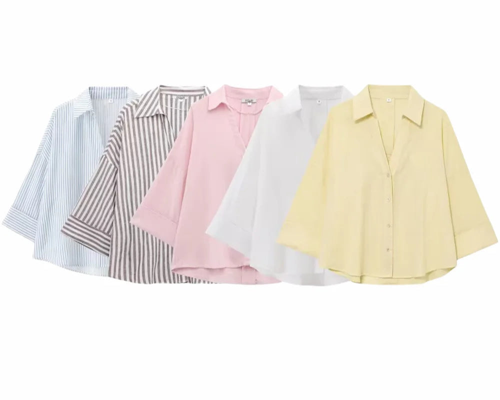 Camisa Serena – Manga Ampla & Estilo Casual