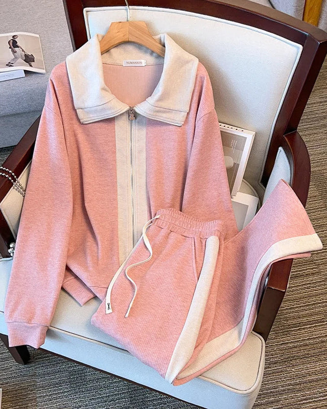 Conjunto Plus Size Delicadeza Urbana – Suéter Fino e Calça Casual para Meia-Estação