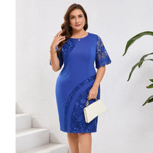 Vestido Plus Size Midi Encanto – Elegância Bordada  para Festas e Casamentos