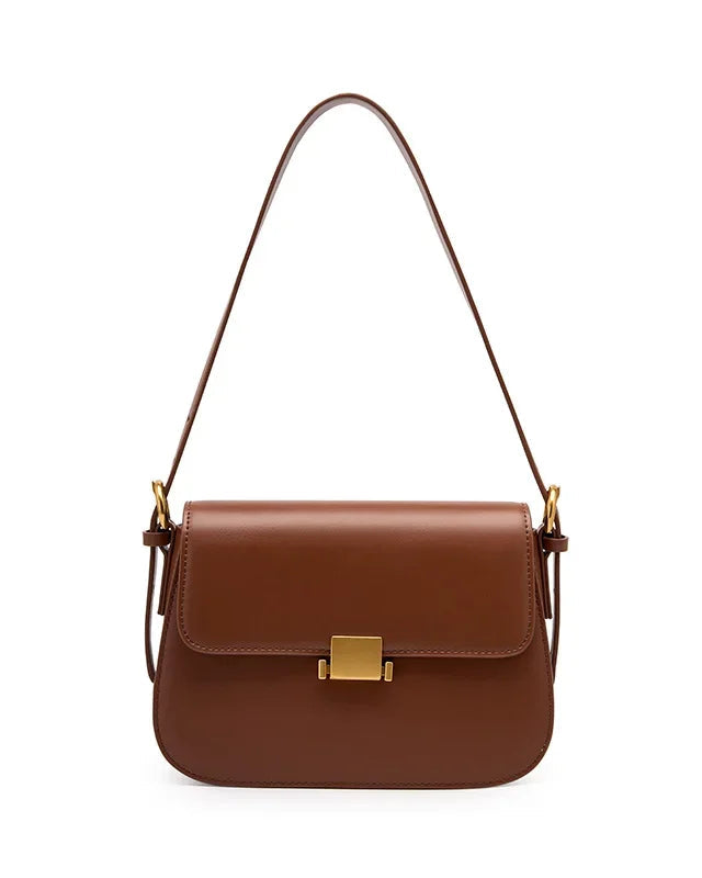 Bolsa Feminina Estruturada em Couro Legítimo – Versátil para Ombro, Mão ou Transversal