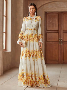 Vestido Flora – Estilo Casual e Elegante com Babados e Cintura Marcada