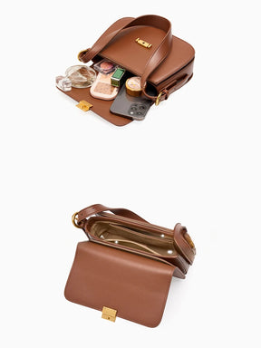Bolsa Feminina Estruturada em Couro Legítimo – Versátil para Ombro, Mão ou Transversal