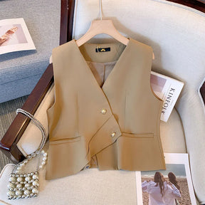 Conjunto Plus Size Executiva – Terno 3 Peças com Casaco, Colete e Saia Midi