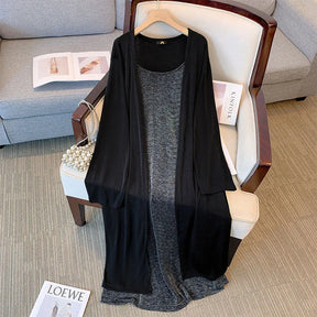 Doçura de Outono – Vestido Camisola 2 em 1 Plus Size