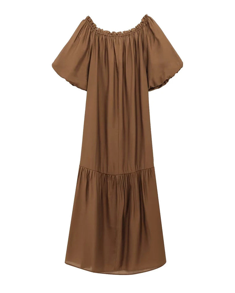 Vestido Feminino de Design Sofisticado com Detalhes Românticos